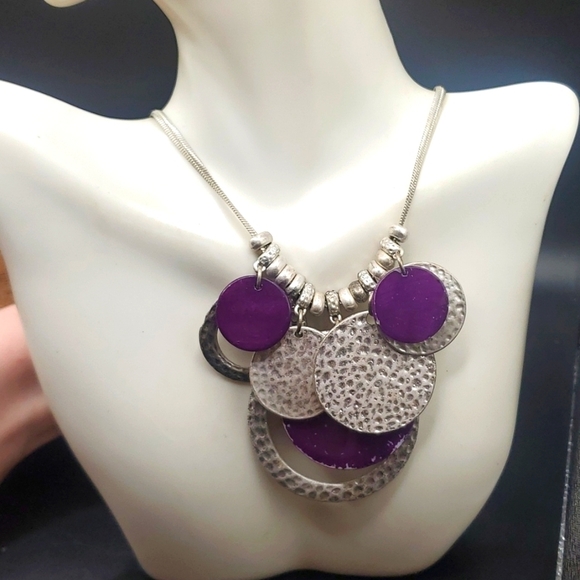 Stunnign tibetan medallion disc statement necklace N2902 - Picture 1 of 2